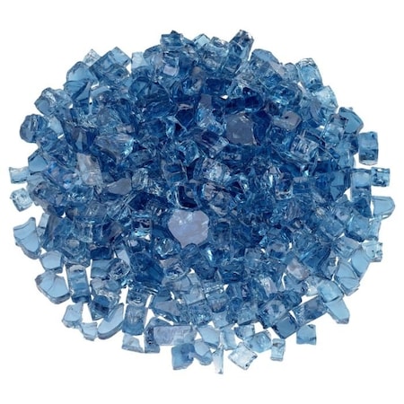 1/2 Pacific Blue Fire Glass, 10 Lb Bag